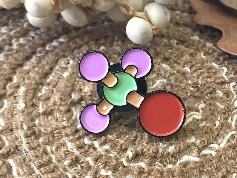 Chemical element structure enamel pin hard enamel pins hat pins collar pin badge enamel pin funny kawaii enamel pin display Pins for Jeans