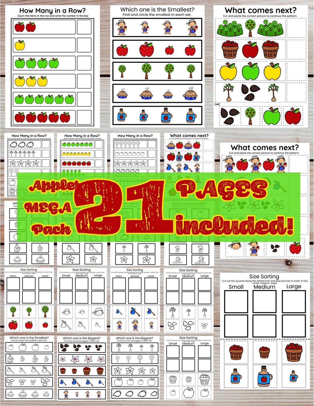 Apples Learning Activity Johnny Appleseed Worksheet Preschool