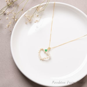 Handgemaakte hartvormige parel 14 vergulde zilveren ketting- Gift Message Card voor moeders, nanny, vrouw, zus- bruids sieraden