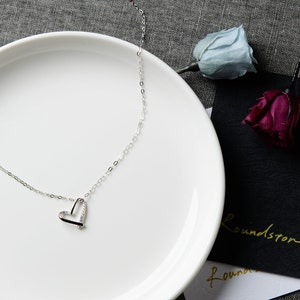 Handgemaakte hartvormige diamante stubbed ketting- gift message card voor moeders, nanny, vrouw, zus- bruids sieraden