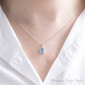 ハンドメイド トパーズ 18K ホワイト ゴールド フィルド シルバー ネックレス - お母さん、乳母、奥さん、姉妹へのギフト メッセージ カード - ブライダル ジュエリー