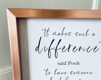 Personalised Thank you Teacher present for tutor Winnie the Pooh gift for school teacher end of year