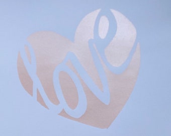 Limited Edition Screenprint - Love - Blush - metallic/pearl