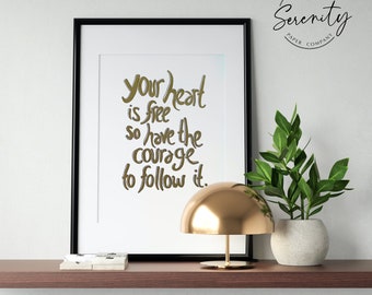 Limited Edition Screenprint - Courage - Gold