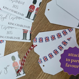 London style Favour Thank you Tags British Tea Party printable tag God Save the King afternoon tea decor