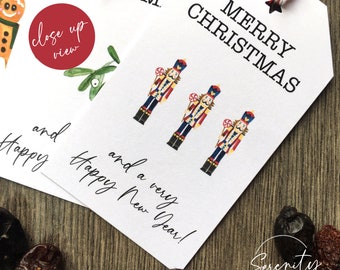 DIGITAL DOWNLOAD Christmas Gift Tags - print yourself - set of 10 per page, enhance your Christmas gift wrapping DIY