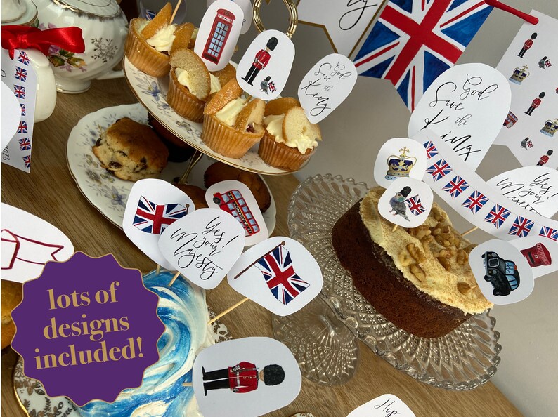 London Style Cake Toppers Printable Party Decorations British - Etsy