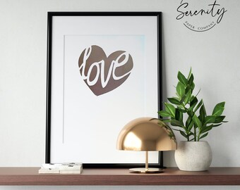 Limited Edition Screenprint - Love - Gold