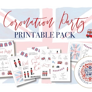 British Tea Party Decorations Tea Party Printable Bundle God Save the King Charles III British Royal Coronation 2023