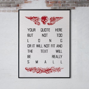 Custom Epitaph | A3 | Art Print | A4 | A5