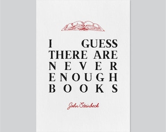 John Steinbeck Quote | A4 | A5 | Art print | Bookish Gifts