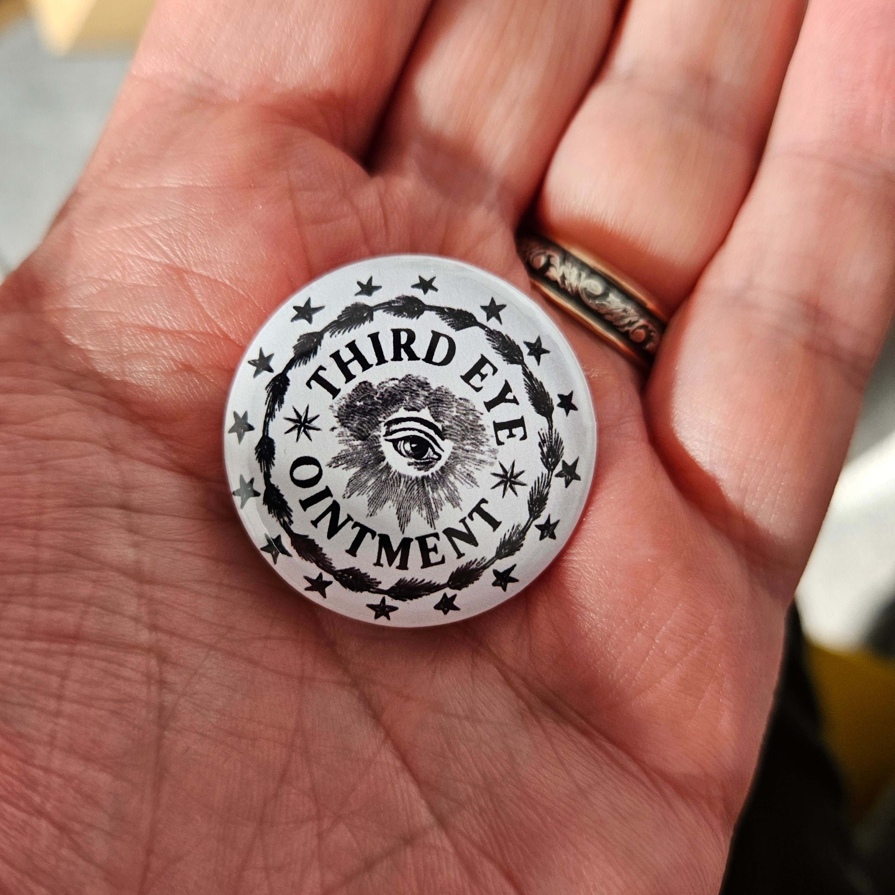 Third Eye Ointment | Vintage Pot Lid Inspired Pin Badge | Mudlarking - Etsy