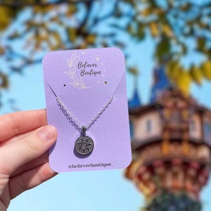 Tangled Sun Inspired Necklace | Handmade Sterling Silver | Enchanting Disney Jewellery