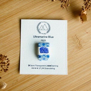 Handmade &#39;Ultramarine Blue&#39; Watercolor Quarter Pan, Handmade Watercolor, Handmade Paint