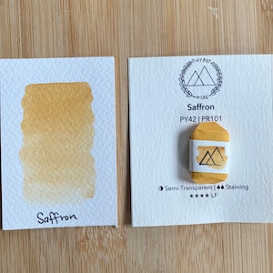 Handmade &#39;Saffron&#39; Watercolor Quarter Pan, Handmade Watercolor, Handmade Paint