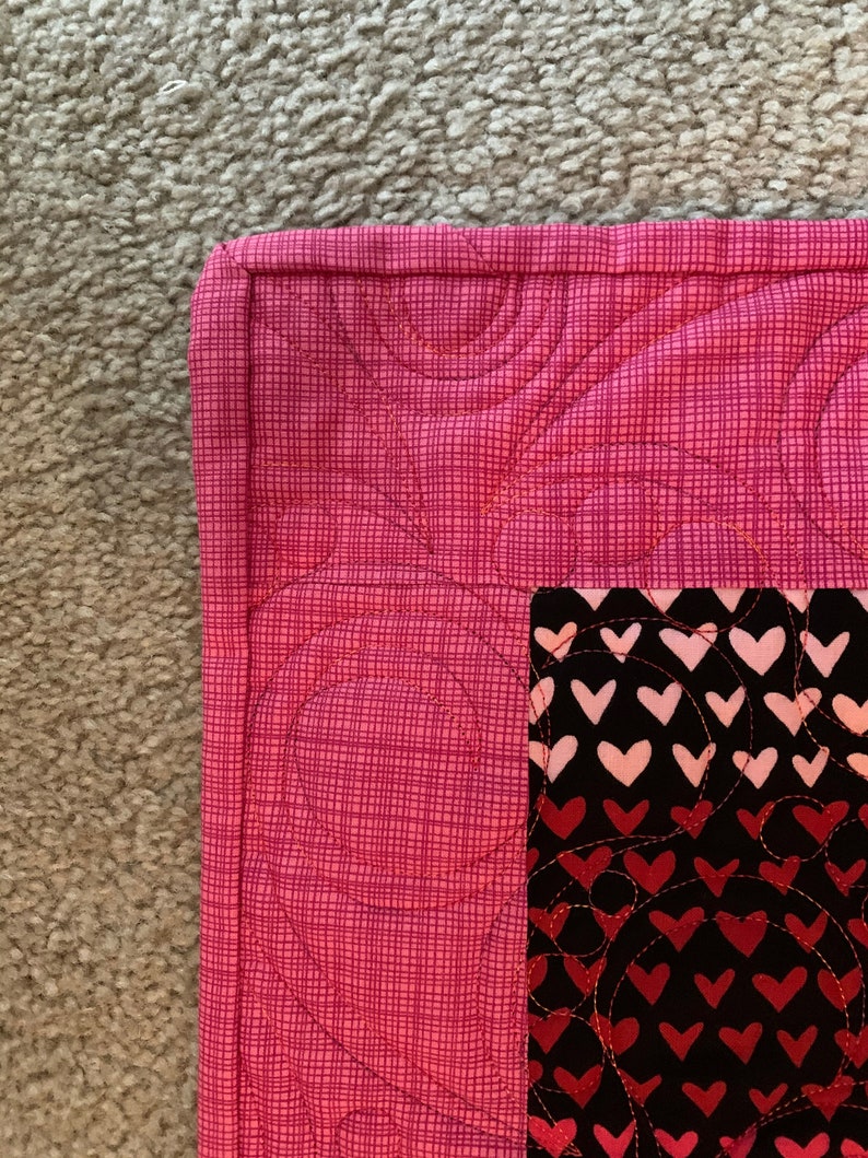 Red Sweetheart & Patchwork Quilt Homemade 45.5" X 50.5" - Etsy