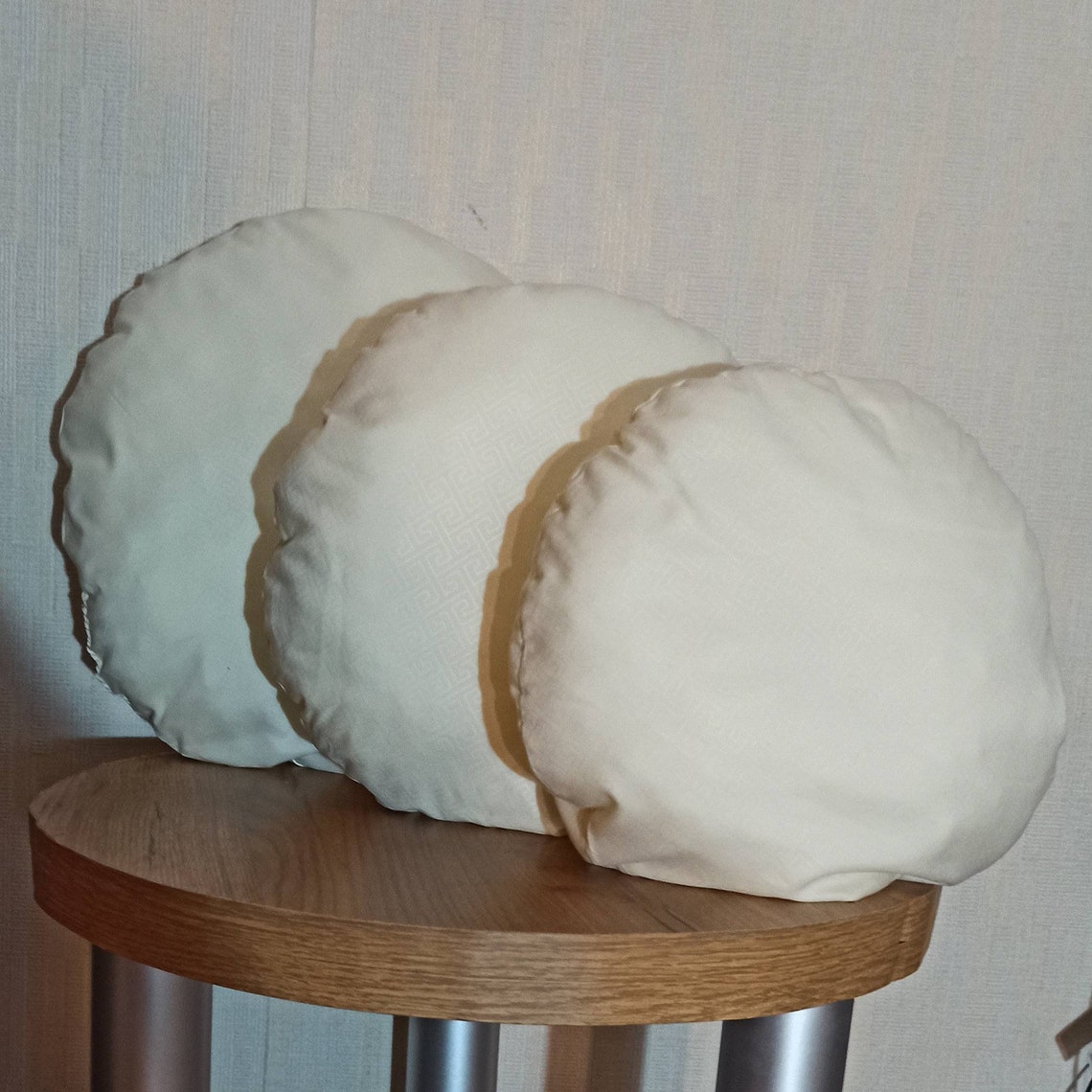 Blush Pink Round Pillow Case Circle Pink Throw Pillow Cover Etsy