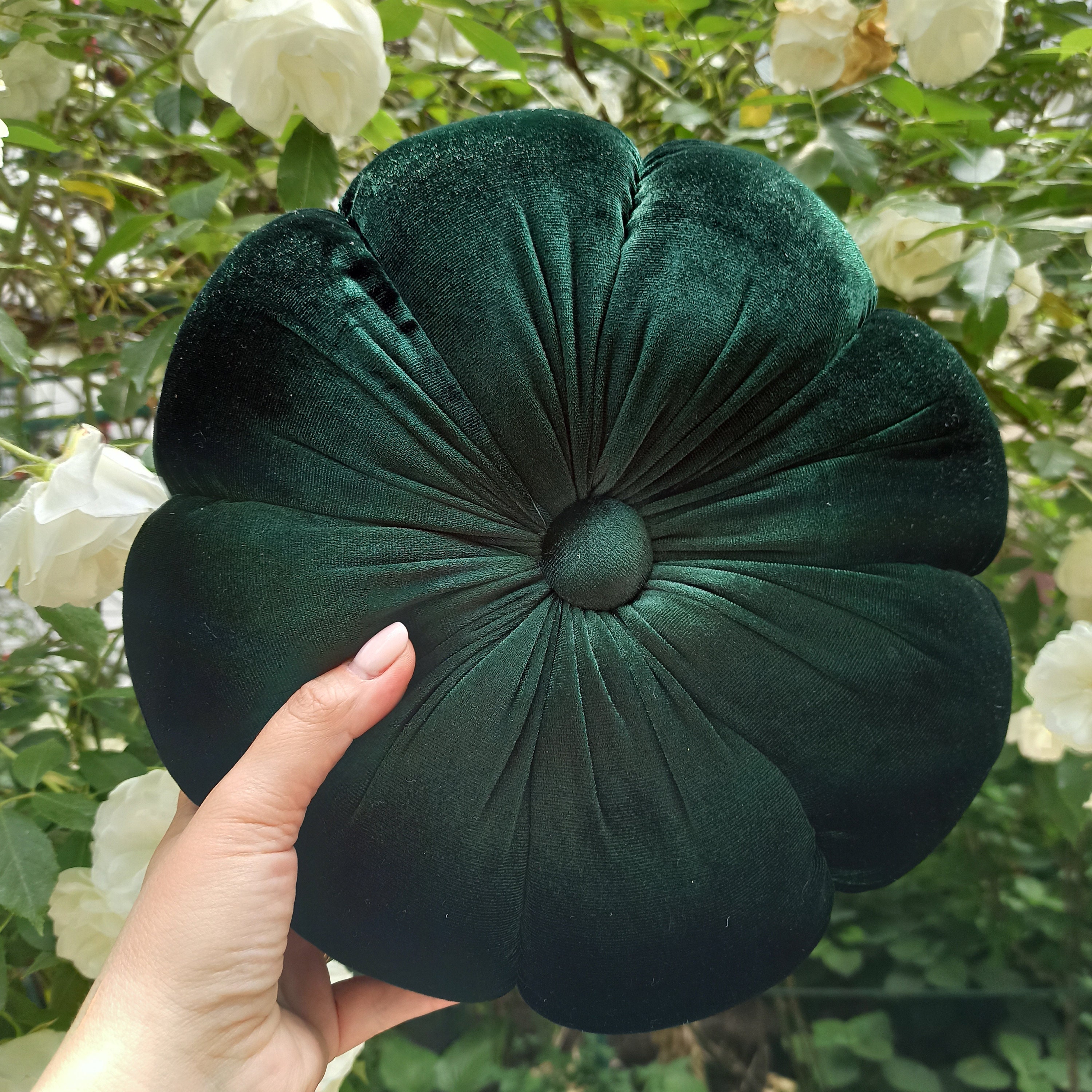 Emerald Green Round Pillow Circle Pillow Round Cushion Etsy