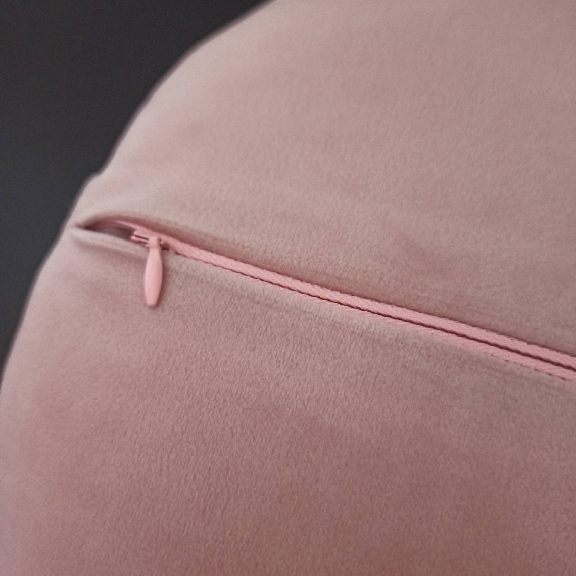 Blush Pink Round Pillow Case Circle Pink Throw Pillow Cover Etsy