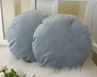 blue circle pillow