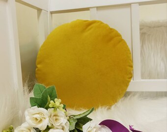 yellow circle pillow