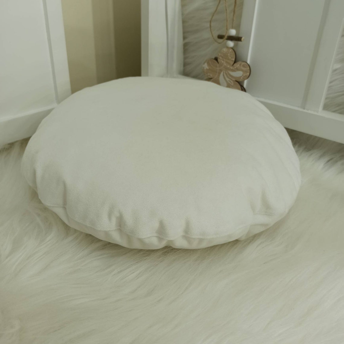 Colorful Pom Pom Round Pillow Case Circle Throw Pillow Cover Etsy