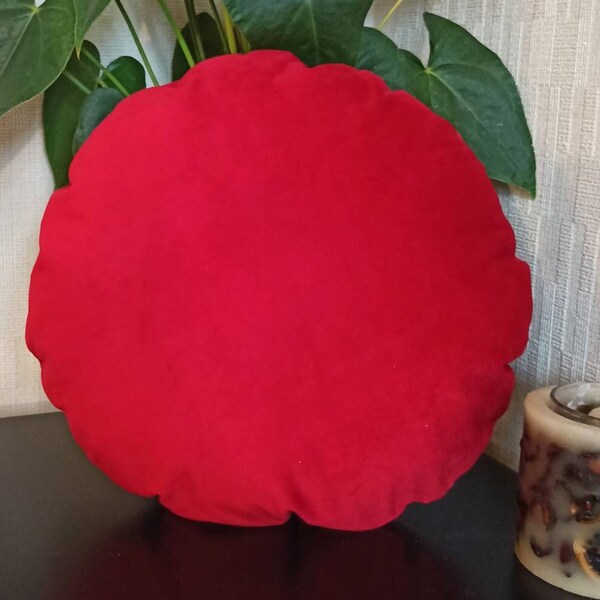 Red Velvet Cushion Etsy