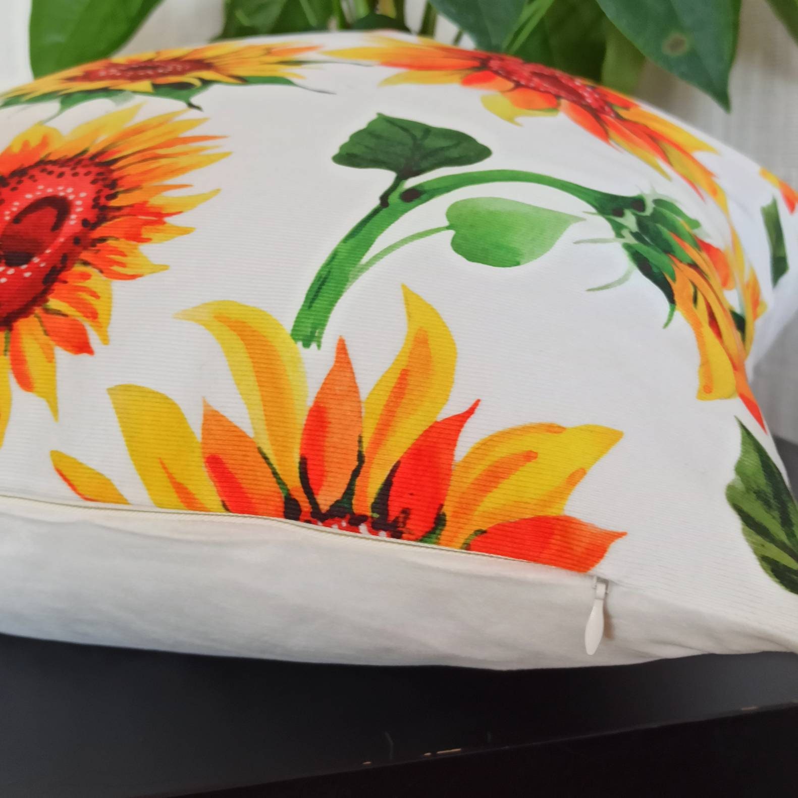 Sunflower outdoor cushion cover Floral velvet pillow case Etsy