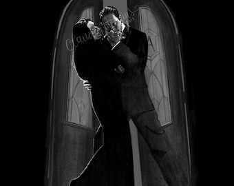 Addams Family Tarot VI: The Lovers | Art Print | Gomez & Morticia Addams