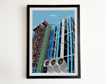 Affiche Paris - Centre Pompidou