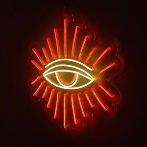 Auge Leuchtreklame - benutzerdefinierte Leuchtreklame, Auge Leuchtreklame, Wohnkultur, Wandkunst, Beleuchtung, Auge Wandkunst, Neon Wandkunst, Neonbeleuchtung, Auge Dekor.