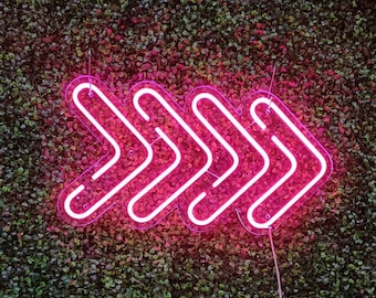 Arrow LED Neon Sign: Custom Event Direction Decor
