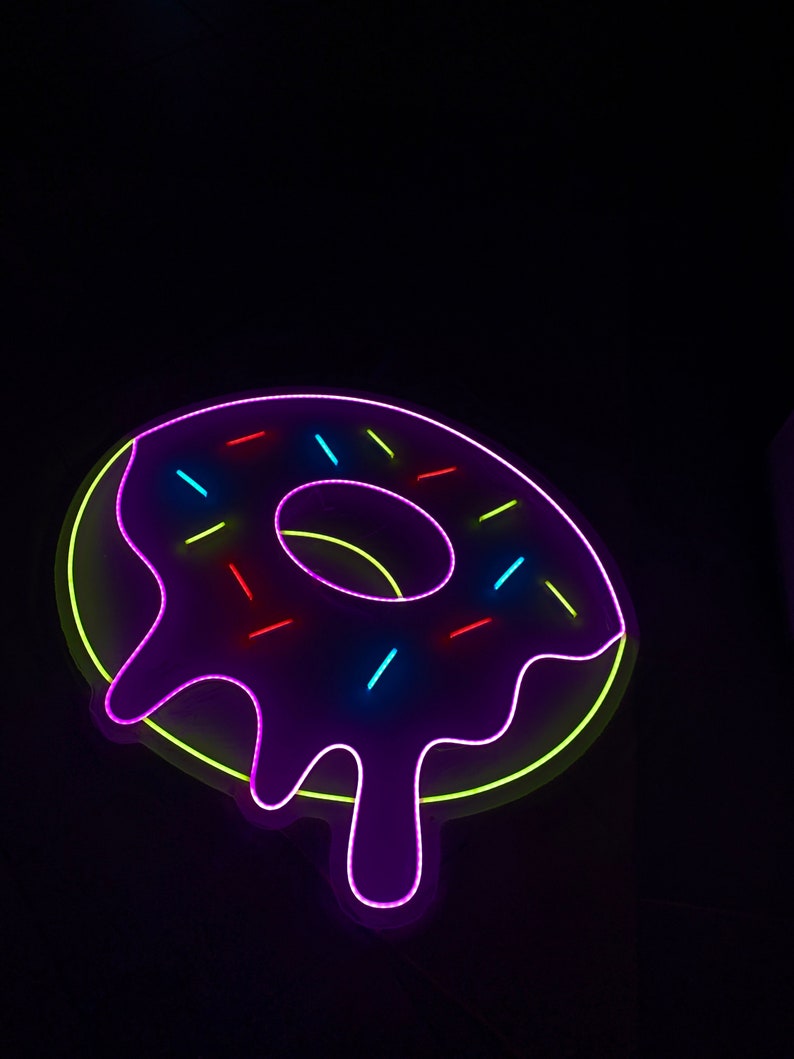 Donut Led Neon Sign Food Neon Sign Donuts Custom Sign - Etsy