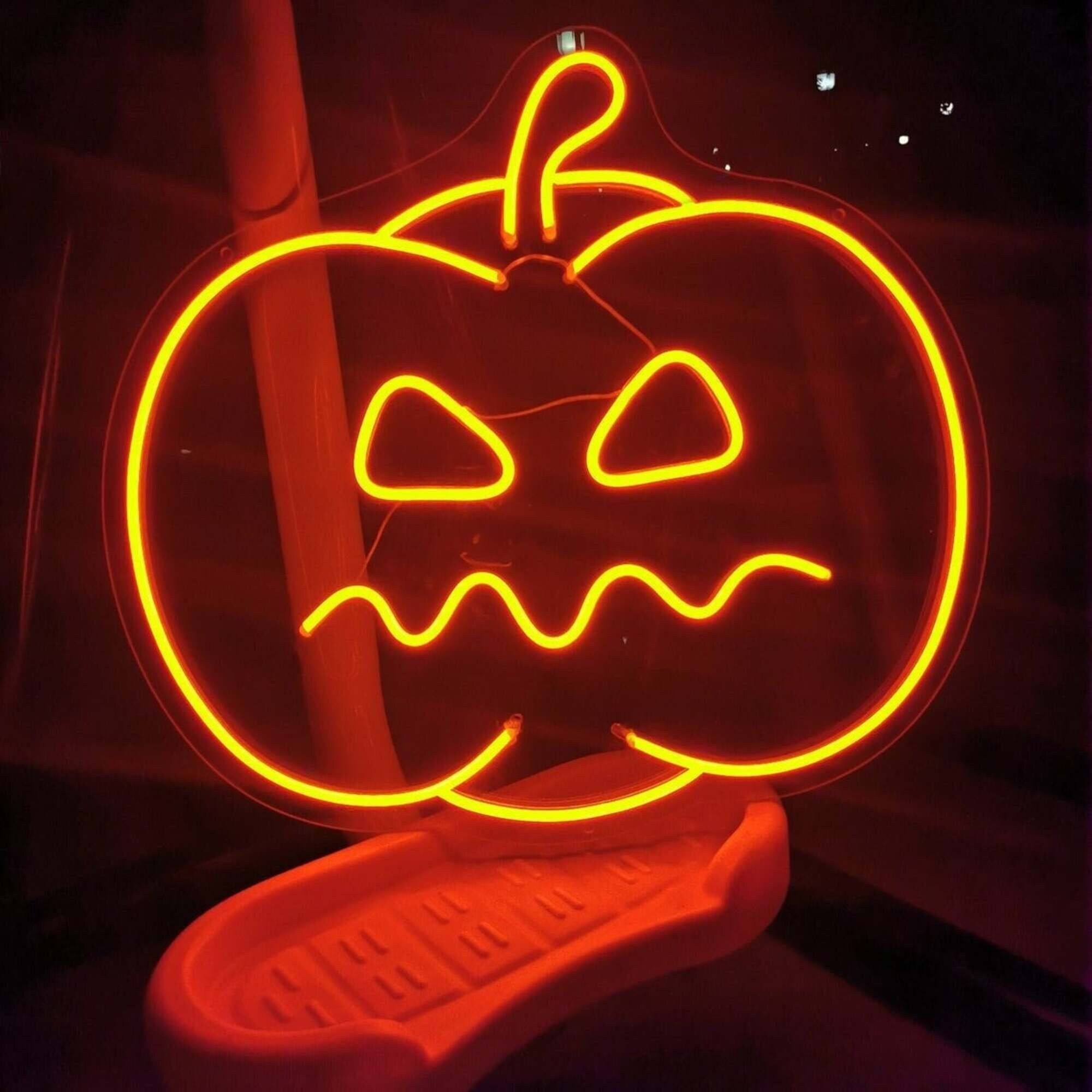 Neon Halloween Decor
 Pumpkin Neon Sign Halloween Neon Light Haloween Decor