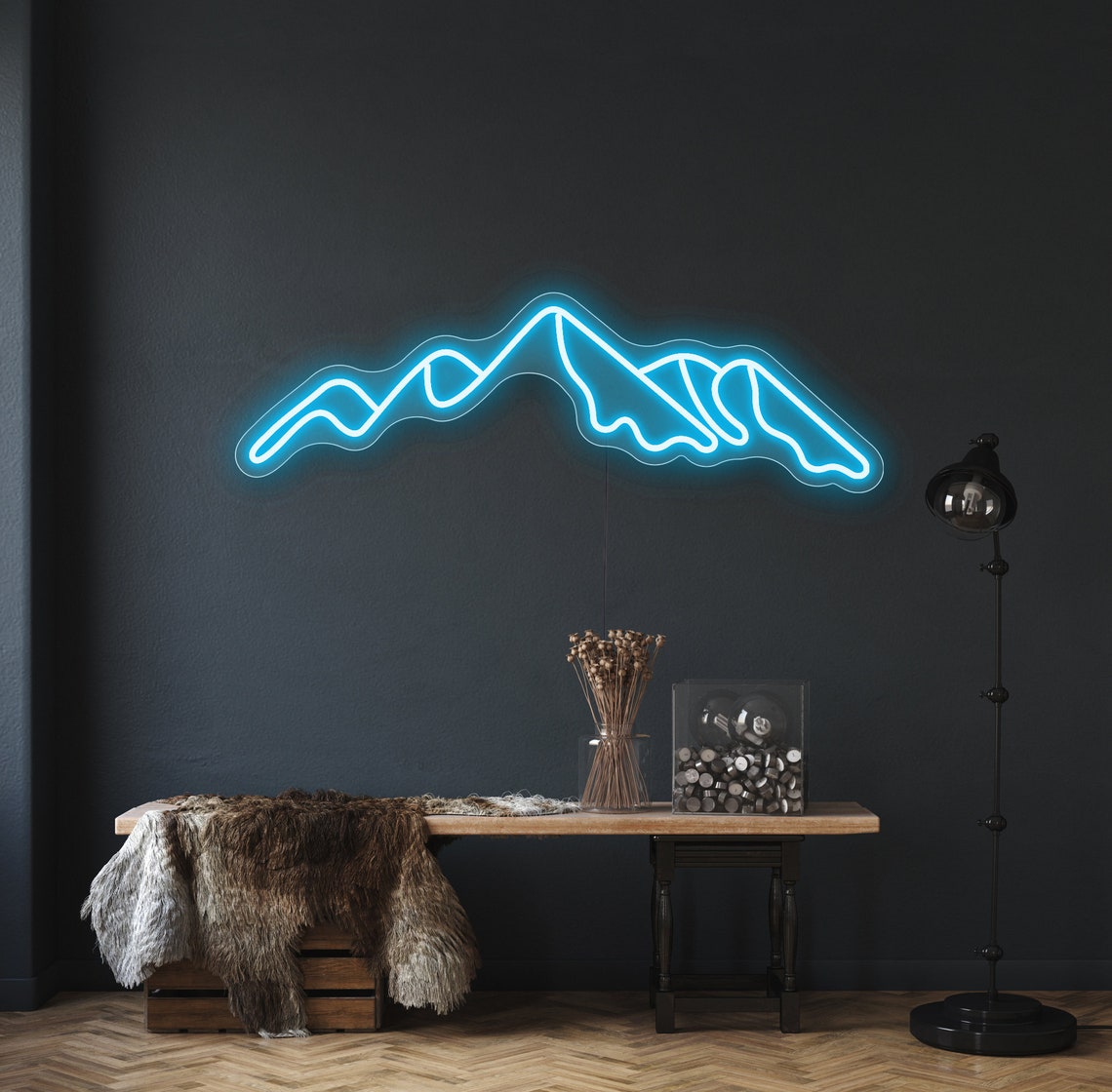 Mountain Led neon Sign Bedroom Neon Sign Mountain led | Etsy