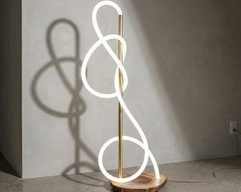 Designer Neon Floor lamp Nodulia - LED Sculptural Neon Standing Lamp, Modern Ambient Lighting, Limited Collection Art Piece
