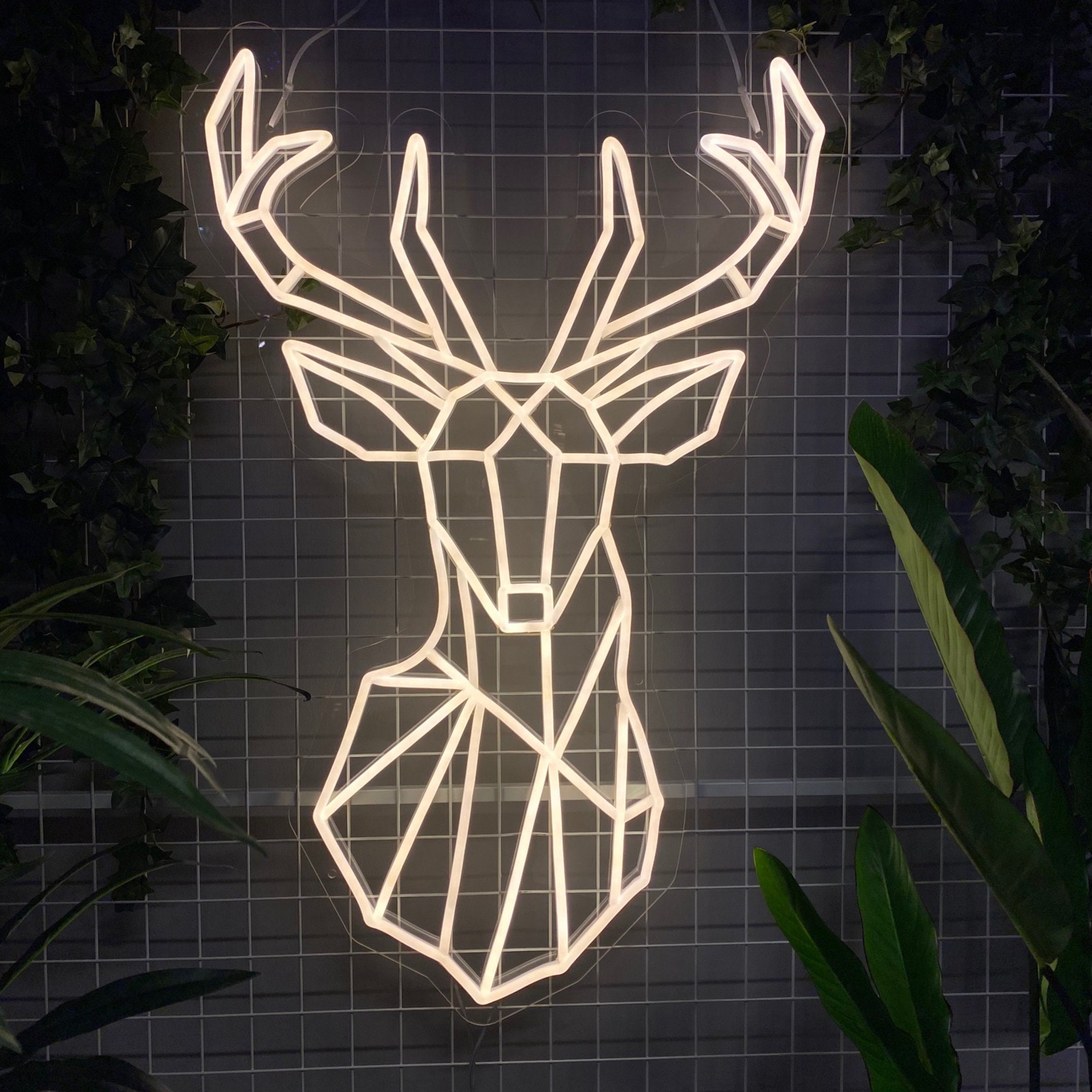 Deer Neon Sign Reindeer Neon Light Etsy UK