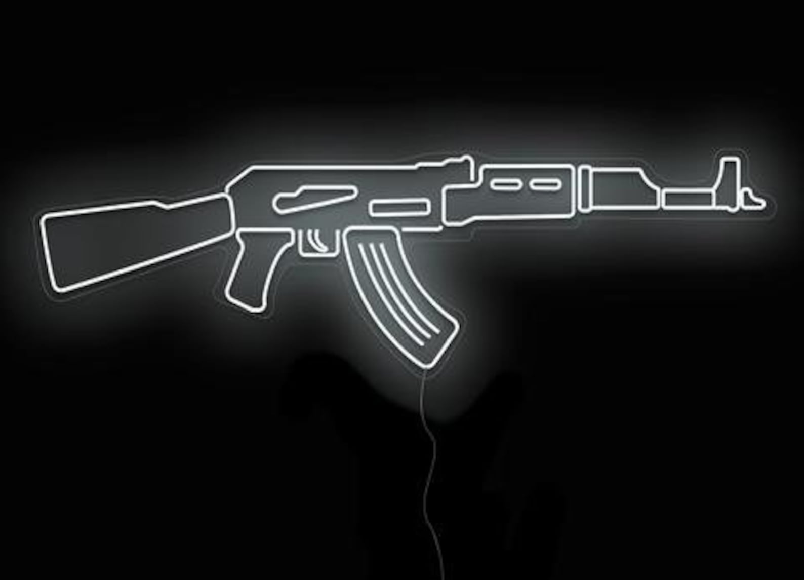 Ak-47 Neon Sign Rifle Neon Light Gun Neon Decor Man Cave | Etsy