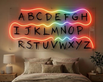 Alphabet LED Neon Wall Art - Custom Sign - Retro Horror Aesthetics - Immersive Glow