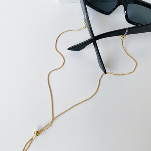 Gold Glasses Chain | Sunglass Strap handmade | Gold Sunglasses Chain | Laces for Sunglasses  | Sunglasses Chain Necklace | Sunglass Holder