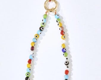 Evileye Beaded Phone Charm | Y2K Colorful Phone Strap