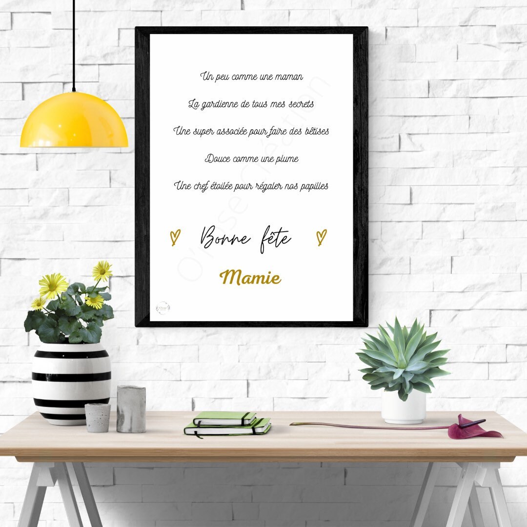 Affiche Bonne Fête Mamie