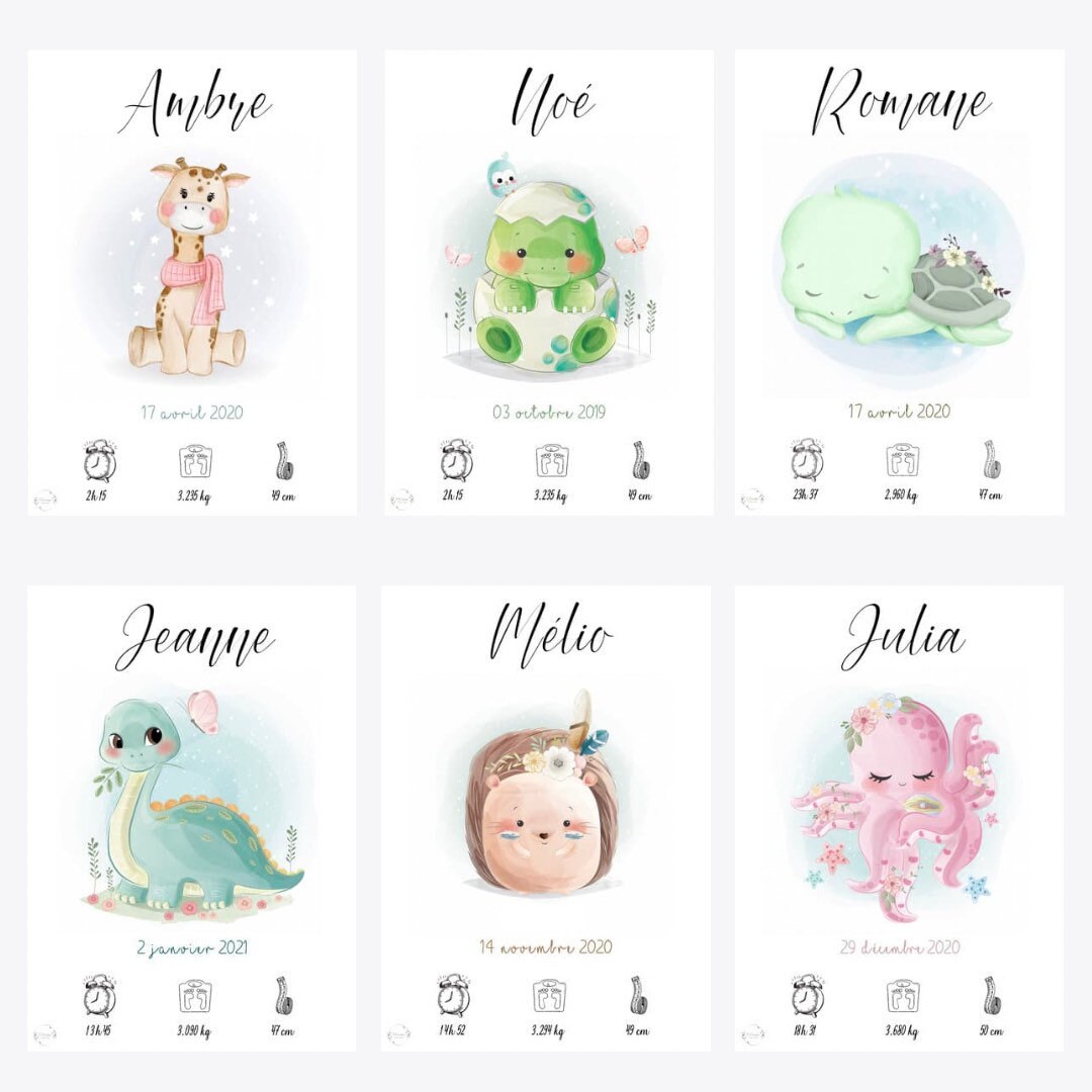 Affiche Naissance Douceur