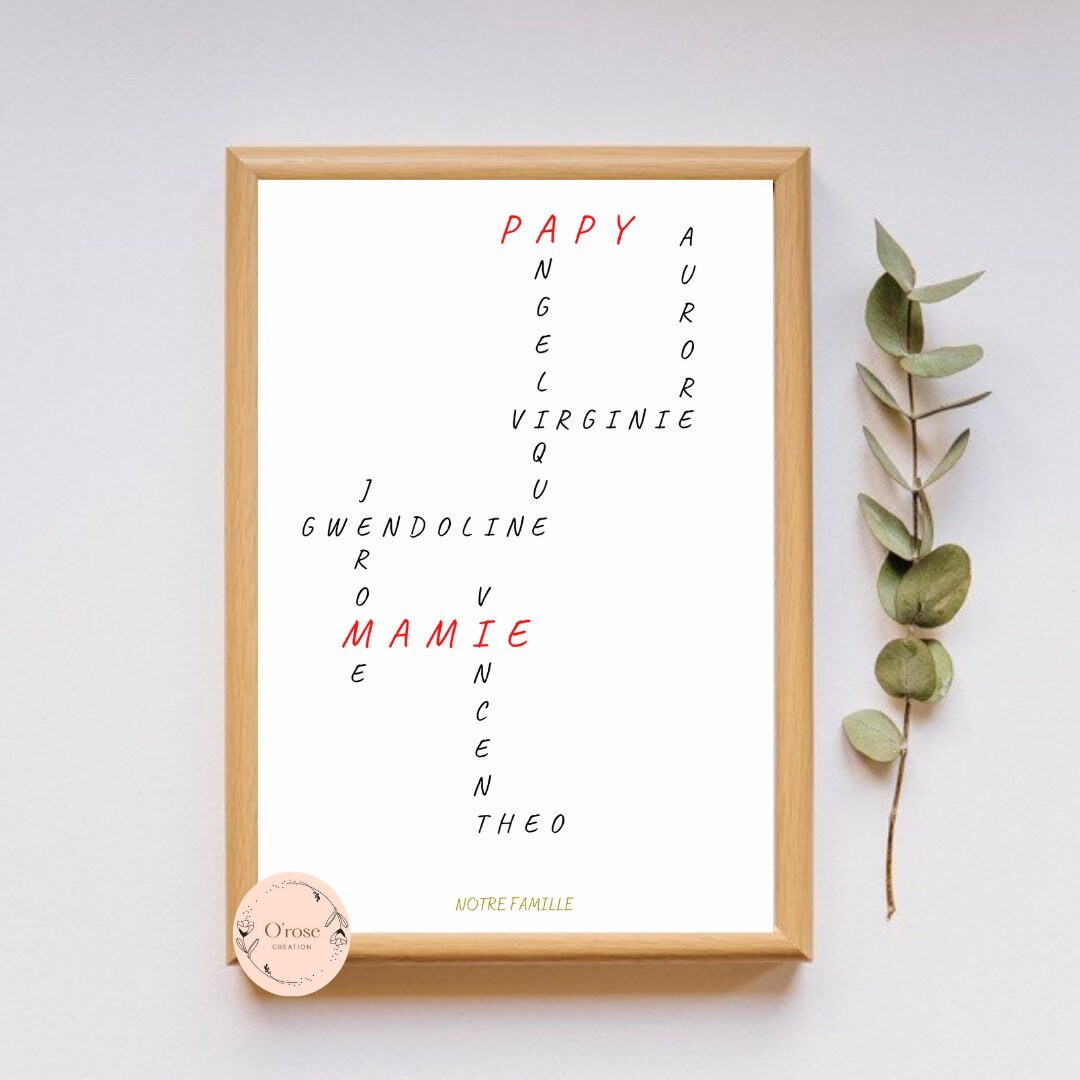 Affiche Mots-Mêlés Papy & Mamie