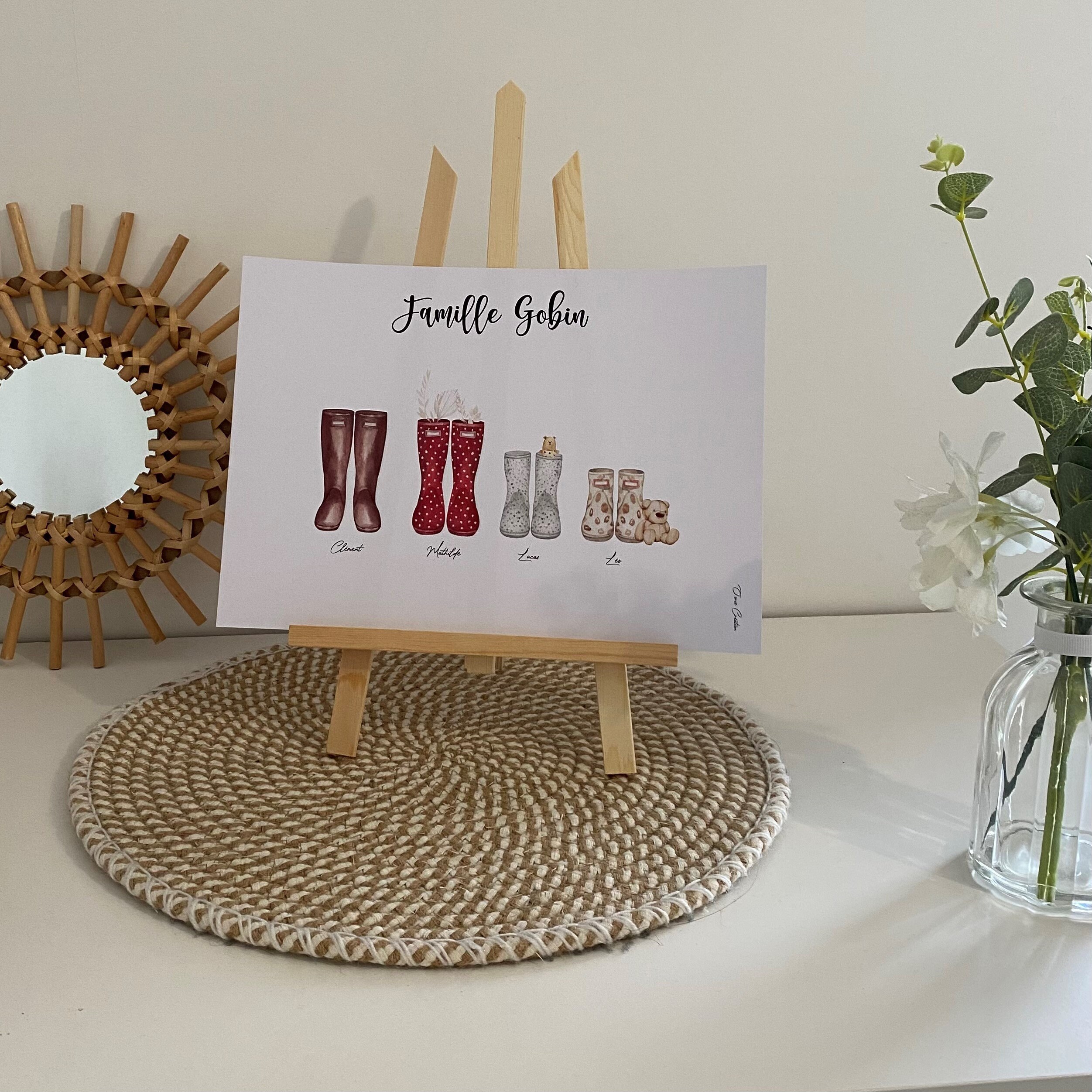 Affiche Famille en Bottes