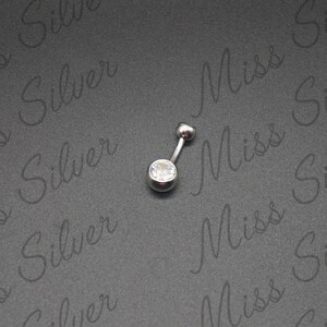 Recycled sterling silver belly button SQUARE ⏐ *Personalise
