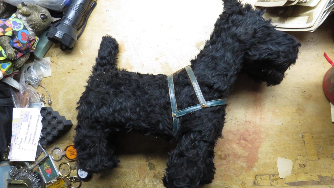 Steiff Scotty Dog Terrier Black Largest Life Size 14 Inches Vintage ...