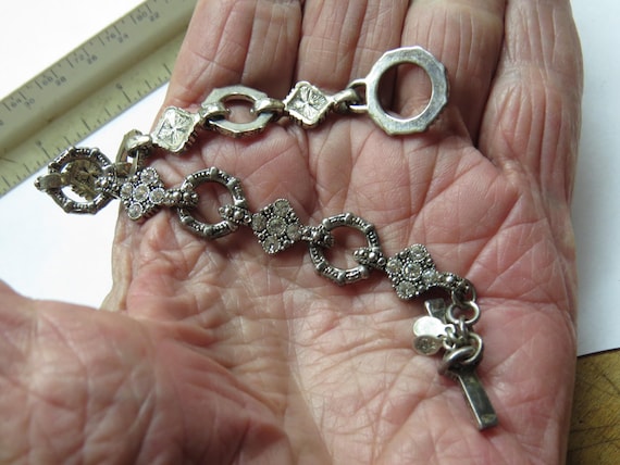 Old Sterling Silver Crown Pin Brooch Beautifully Made - Ruby