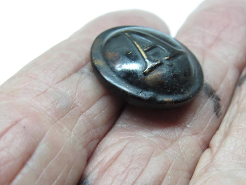 Civil War CONFEDERATE Artillery Brass Union Blockade BUTTON Rare With ...