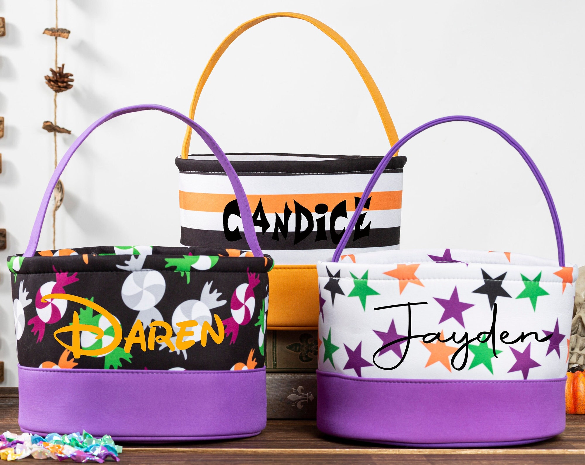 Discover Personalized Halloween Bucket, Trick or Treat Bags/Buckets, Monogram Halloween Bag, Halloween Candy Bags, Kids Halloween Gifts, Candy Tote